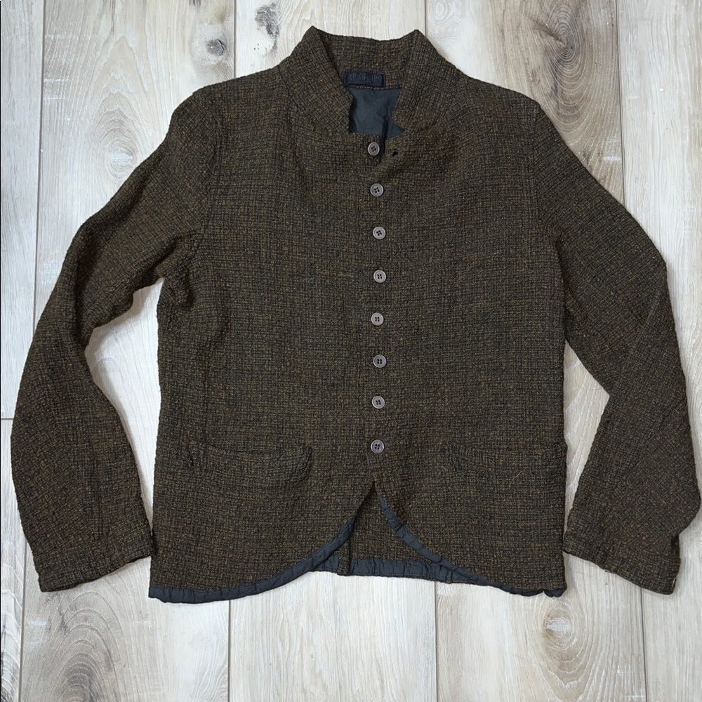 CP Shades Wool Blend Jacket Brown Black Size Small